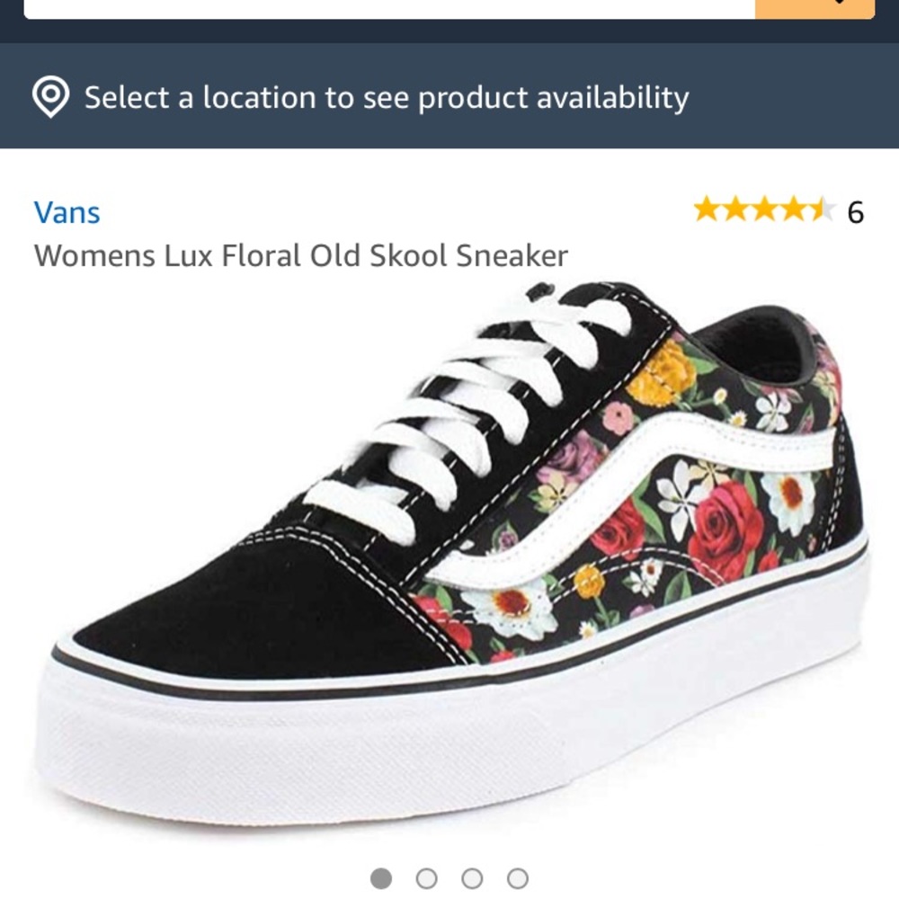 vans old school floral sneaker